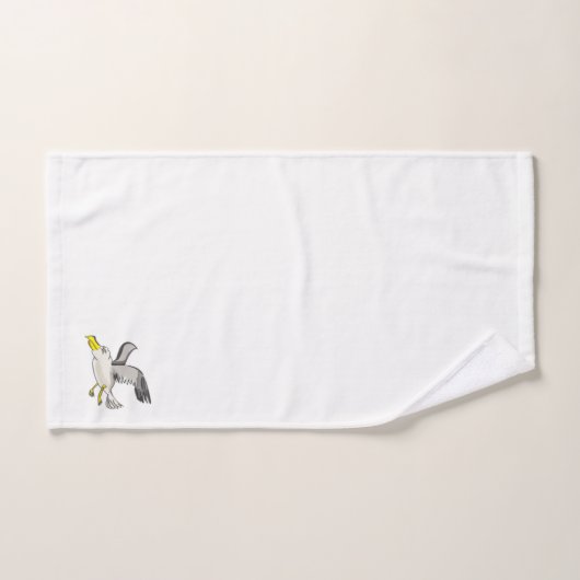 Cartoon Seagull über Kopf Badhandtuch Set (Handtuch)