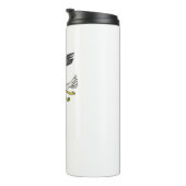 Cartoon Seagull über Kopf Thermosbecher (Nach rechts gedreht)