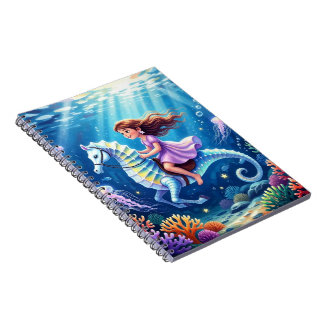 Cartoon Seahorse Photo Album Notebook Notizblock