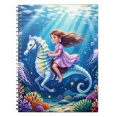 Cartoon Seahorse Photo Album Notebook Notizblock (Vorderseite)