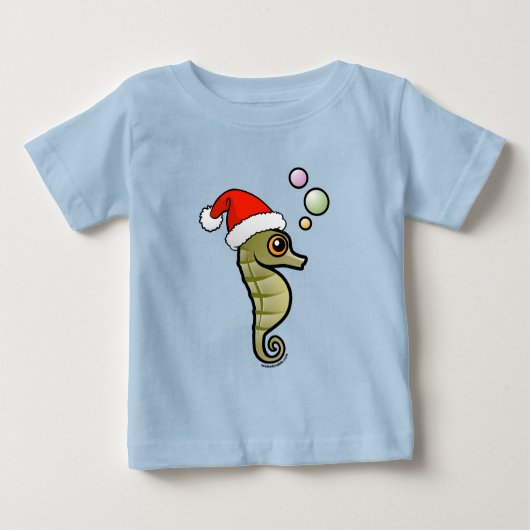 Cartoon Seepferd Santa Baby T-shirt (Vorderseite)