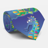 Cartoon-Seepferde im Blau Krawatte (Gerollt)