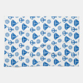 Cartoon-Segel-Boots-Muster Geschirrtuch (Horizontal)