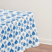 Cartoon-Segel-Boots-Muster Tischdecke (Beispiel)