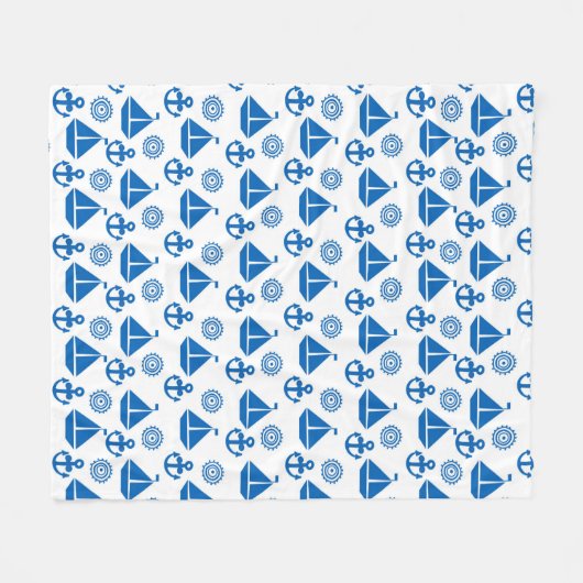 Cartoon-Segelflugmuster Fleecedecke (Vorderseite (Horizontal))