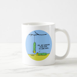 Cartoon Seidenraupe Raupen in der Liebe Funny Kaffeetasse