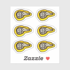 Cartoon-Seltsame-Vögel-Kopf-Custom-Cut-Vinyl-Aufkl Aufkleber