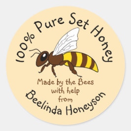 Cartoon Set Honey Jar Label Stickers