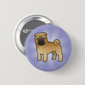 Cartoon Shar Pei Button (Vorne & Hinten)