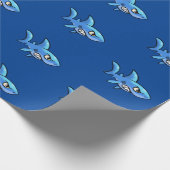 Cartoon Shark Geschenkpapier (Ecke)