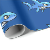 Cartoon Shark Geschenkpapier (Rolleneckpunkt)
