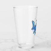Cartoon Shark mit Gritted Zähne Glas (Rechts)