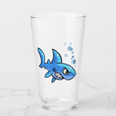 Cartoon Shark mit Gritted Zähne Glas (Vorderseite)