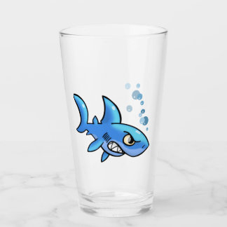 Cartoon Shark mit Gritted Zähne Glas