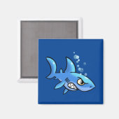 Cartoon Shark mit Gritted Zähne Magnet (Vorderseite/Rückseite)