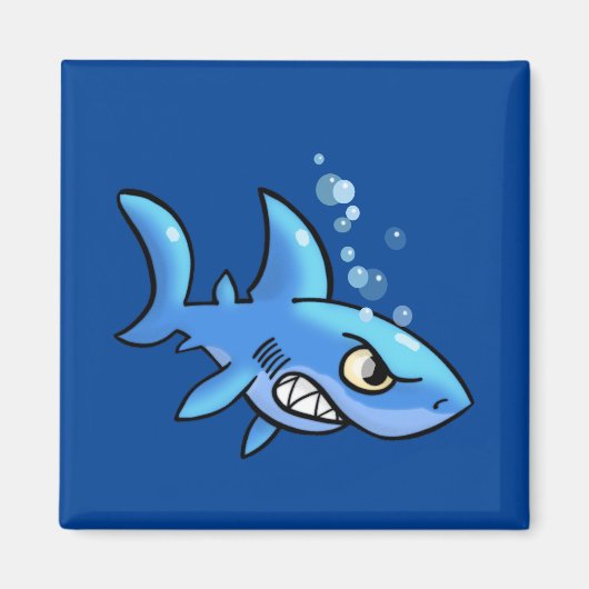 Cartoon Shark mit Gritted Zähne Magnet (Vorne)