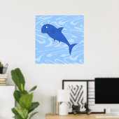 Cartoon Shark. Poster (Heimbüro)