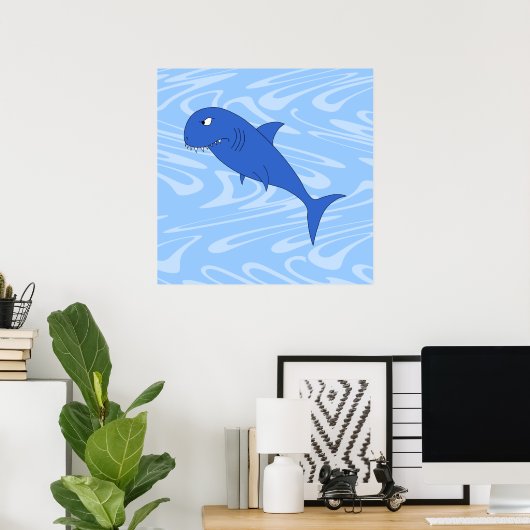 Cartoon Shark. Poster (Heimbüro)