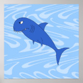 Cartoon Shark. Poster (Vorne)