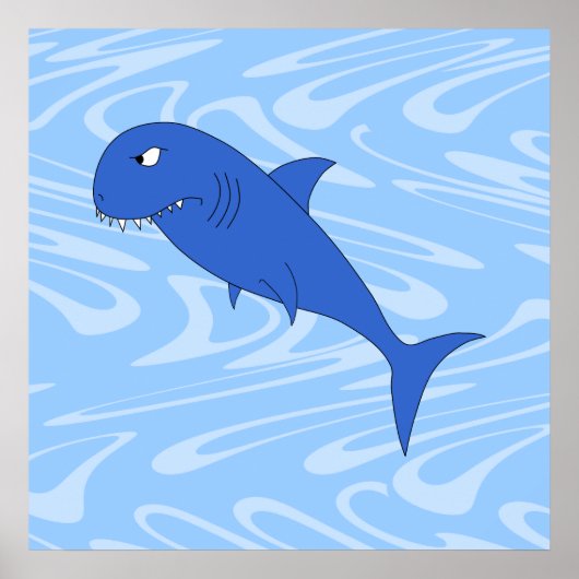 Cartoon Shark. Poster (Vorne)