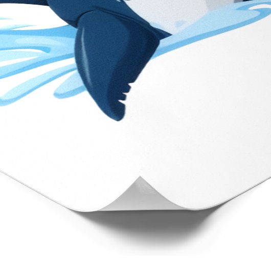 cartoon shark poster (Ecke)