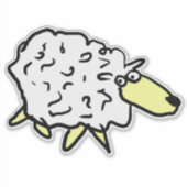 Cartoon Sheep Aufkleber (Vorderseite)
