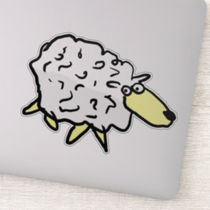 Cartoon Sheep Aufkleber