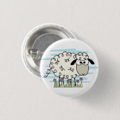Cartoon Sheep Button (Vorne & Hinten)