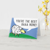 Cartoon Sheep Design mit Puppe Karte (Gelbe Blume)