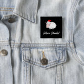 Cartoon Sheep Fleece Navidad Button (Beispiel)