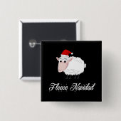 Cartoon Sheep Fleece Navidad Button (Vorne & Hinten)