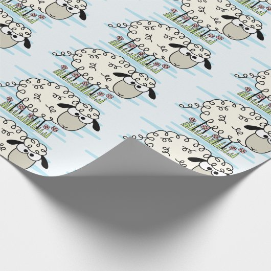 Cartoon Sheep Geschenkpapier (Ecke)