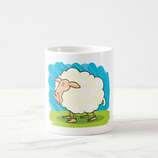 Cartoon Sheep Kaffeetasse (Mittel)