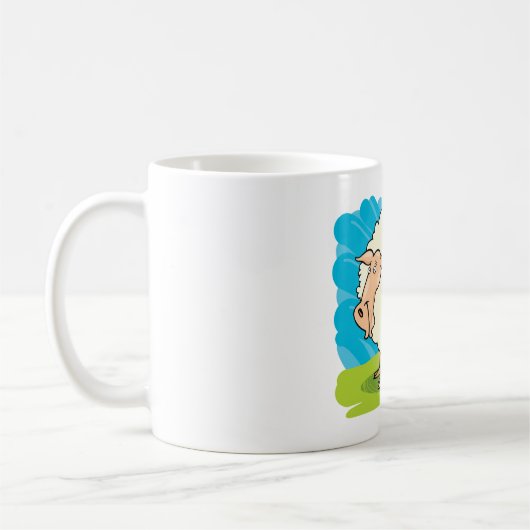 Cartoon Sheep Kaffeetasse (Links)