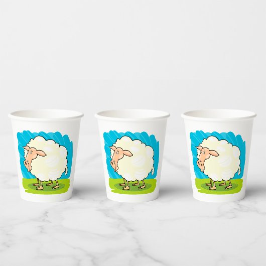 Cartoon Sheep Pappbecher