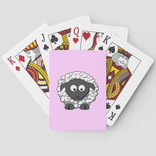 Cartoon Sheep Playing Cards Spielkarten (Rückseite)
