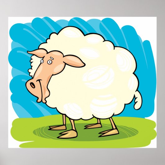 Cartoon Sheep Poster (Vorne)