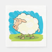 Cartoon Sheep Serviette (Vorderseite)