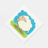 Cartoon Sheep Serviette (Ecke)