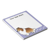 Cartoon Shetland Sheepdog / Collie Notizblock (angewinkelt)