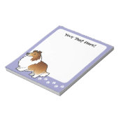 Cartoon Shetland Sheepdog / Collie Notizblock (Rotiert)