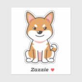 Cartoon Shiba Inu Dog Aufkleber (Blatt)