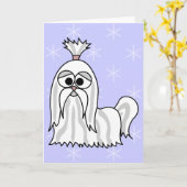 Cartoon Shih Tzu Karte (Gelbe Blume)