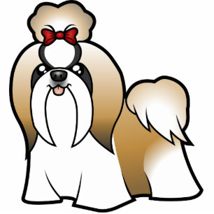 Cartoon Shih Tzu (Show geschnitten) Fotoskulptur Magnet