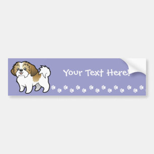 Cartoon Shih Tzu (Welpe geschnitten) Autoaufkleber