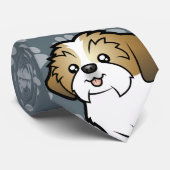 Cartoon Shih Tzu (Welpe geschnitten) Krawatte (Gerollt)