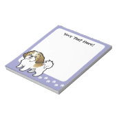 Cartoon Shih Tzu (Welpenschnitt) Notizblock (Rotiert)