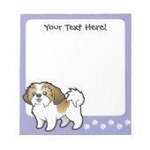 Cartoon Shih Tzu (Welpenschnitt) Notizblock (Vorderseite)