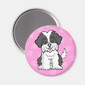 Cartoon ShihTzu Magnet (Vorderseite/Rückseite)
