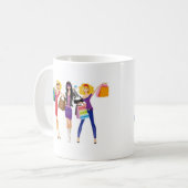 Cartoon SHOPPING MÄDCHEN VECTORS FASHION STIL FUN  Kaffeetasse (Vorderseite Links)